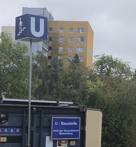 U – Bahn -Baustelle am Park der Generationen Wasserberg vom Mo. 06. Oktoberg bis So. 12. Oktober 2025